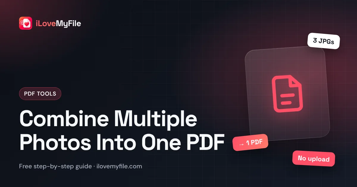 Guide cover: converting several JPG photos into a single PDF