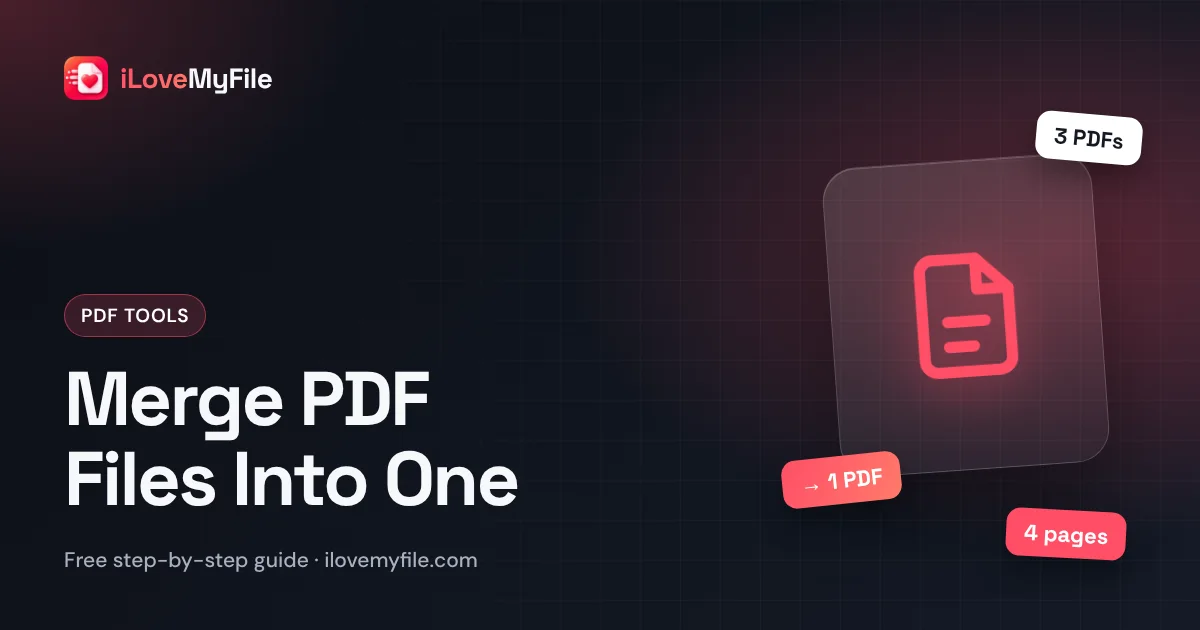 Guide cover: merging three PDF files into one four-page PDF